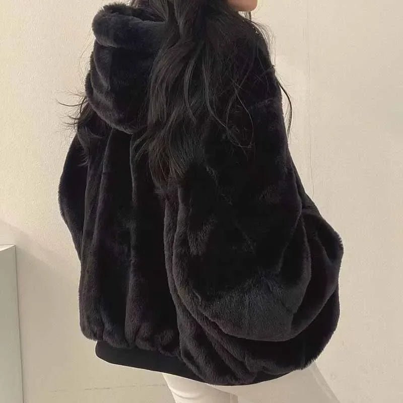 Smvp Winter Thicken Warm Parkas Women Fashion Double Sided Hooded Fleece Coat Ladies Korean Loose Long Sleeve Zip Up Jackets - MAGUSTA BEAUTY