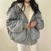 Smvp Winter Thicken Warm Parkas Women Fashion Double Sided Hooded Fleece Coat Ladies Korean Loose Long Sleeve Zip Up Jackets - MAGUSTA BEAUTY