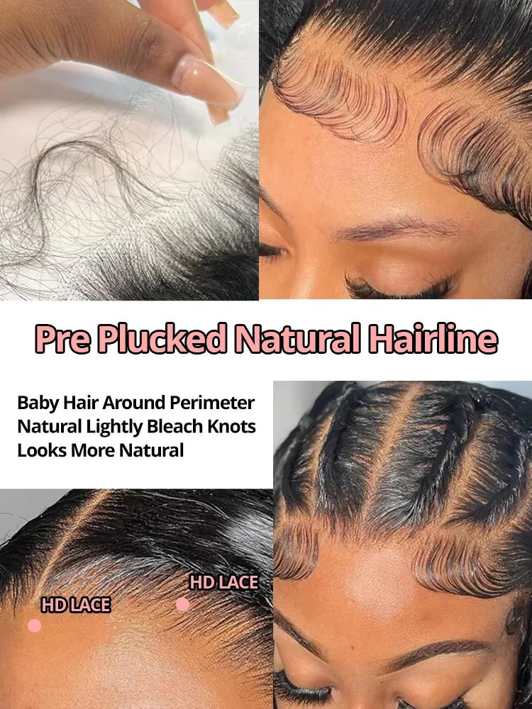 Snwprin 360 HD Full Lace Curly Human Hair Wigs Preplucked 13x6 Lace Frontal Wig Deep Wave Glueless Human Hair Ready To Wear 30In - MAGUSTA BEAUTY