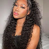 Snwprin 360 HD Full Lace Curly Human Hair Wigs Preplucked 13x6 Lace Frontal Wig Deep Wave Glueless Human Hair Ready To Wear 30In - MAGUSTA BEAUTY