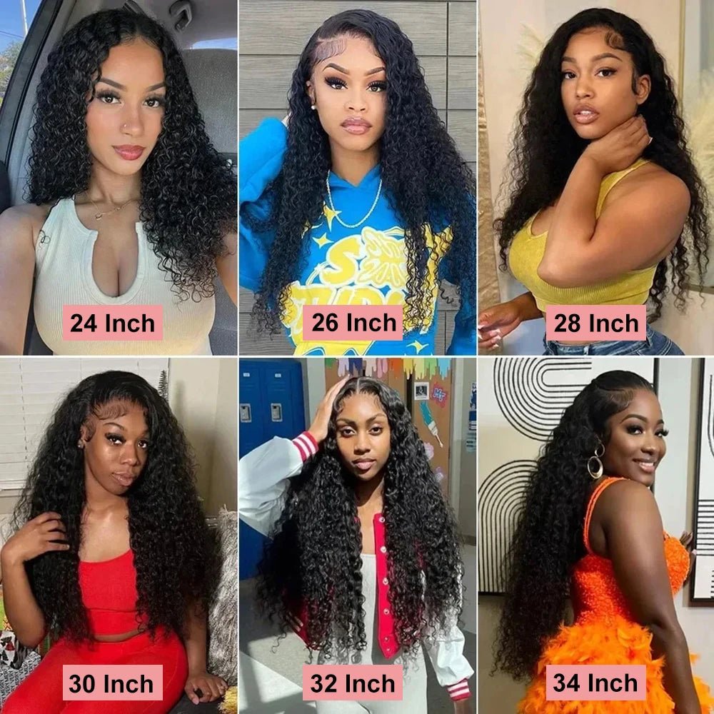 Snwprin 360 HD Full Lace Curly Human Hair Wigs Preplucked 13x6 Lace Frontal Wig Deep Wave Glueless Human Hair Ready To Wear 30In - MAGUSTA BEAUTY