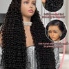 Snwprin 360 HD Full Lace Curly Human Hair Wigs Preplucked 13x6 Lace Frontal Wig Deep Wave Glueless Human Hair Ready To Wear 30In - MAGUSTA BEAUTY