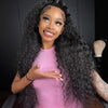 Snwprin 360 HD Full Lace Curly Human Hair Wigs Preplucked 13x6 Lace Frontal Wig Deep Wave Glueless Human Hair Ready To Wear 30In - MAGUSTA BEAUTY