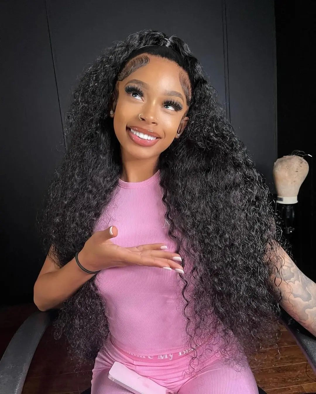 Snwprin 360 HD Full Lace Curly Human Hair Wigs Preplucked 13x6 Lace Frontal Wig Deep Wave Glueless Human Hair Ready To Wear 30In - MAGUSTA BEAUTY