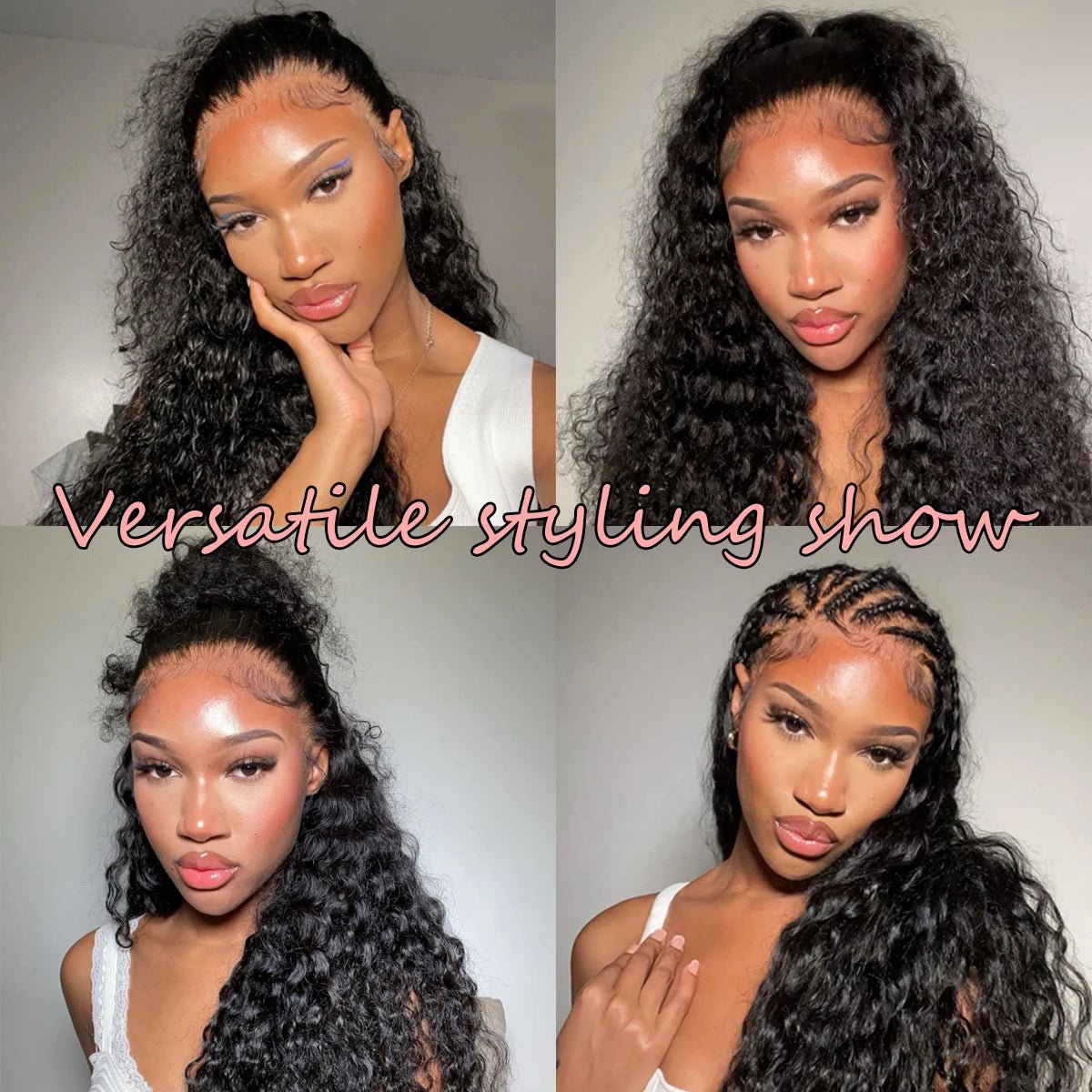 Snwprin 360 HD Full Lace Curly Human Hair Wigs Preplucked 13x6 Lace Frontal Wig Deep Wave Glueless Human Hair Ready To Wear 30In - MAGUSTA BEAUTY