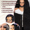 Snwprin 360 HD Full Lace Curly Human Hair Wigs Preplucked 13x6 Lace Frontal Wig Deep Wave Glueless Human Hair Ready To Wear 30In - MAGUSTA BEAUTY