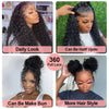 Snwprin 360 HD Full Lace Curly Human Hair Wigs Preplucked 13x6 Lace Frontal Wig Deep Wave Glueless Human Hair Ready To Wear 30In - MAGUSTA BEAUTY