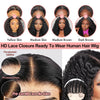 Snwprin 360 HD Full Lace Curly Human Hair Wigs Preplucked 13x6 Lace Frontal Wig Deep Wave Glueless Human Hair Ready To Wear 30In - MAGUSTA BEAUTY