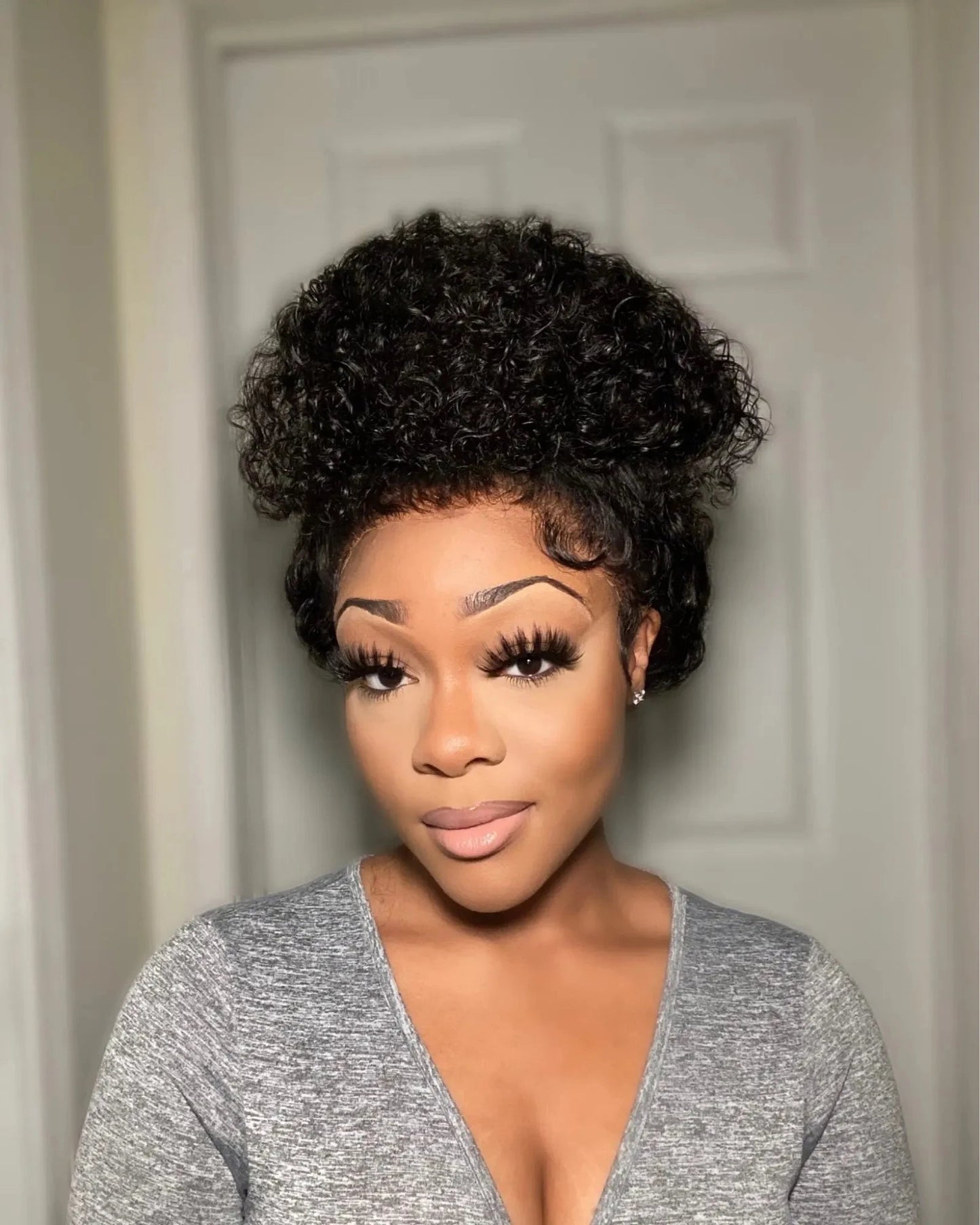 Snwprin 360 HD Full Lace Curly Human Hair Wigs Preplucked 13x6 Lace Frontal Wig Deep Wave Glueless Human Hair Ready To Wear 30In - MAGUSTA BEAUTY