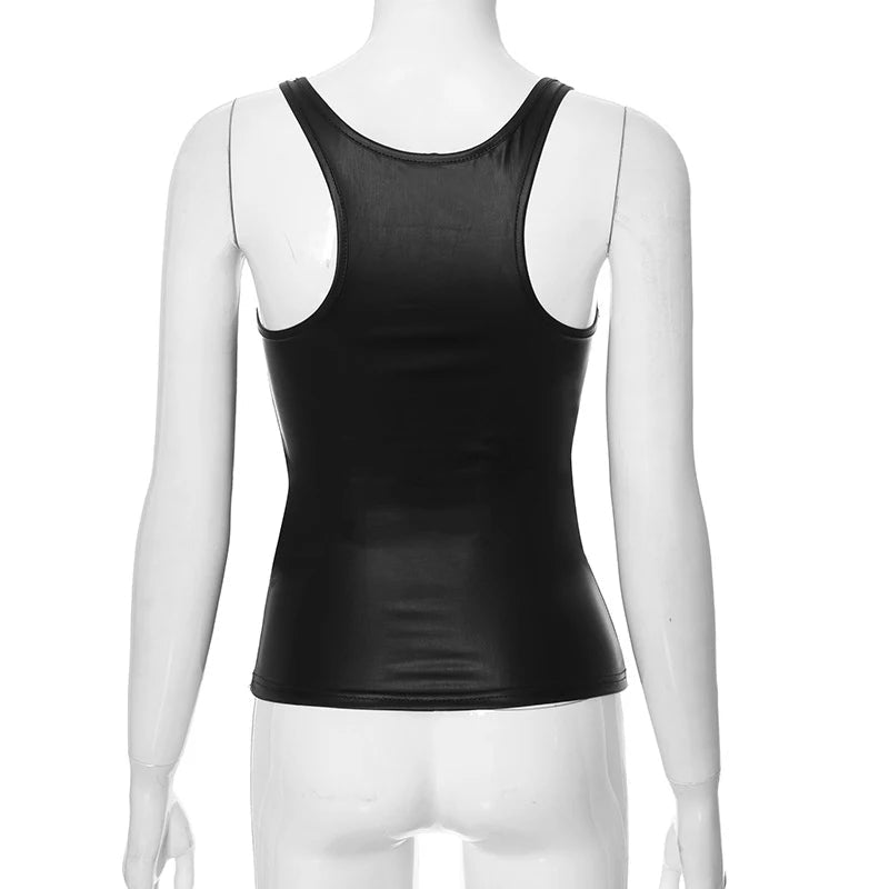 Solid Tank Top Women Edgy Clothes Y2k Accessories Sleeveless Ropa De Mujer Square Collar Camison Verano Korean Fashion Clothing - MAGUSTA BEAUTY