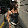 Solid Tank Top Women Edgy Clothes Y2k Accessories Sleeveless Ropa De Mujer Square Collar Camison Verano Korean Fashion Clothing - MAGUSTA BEAUTY