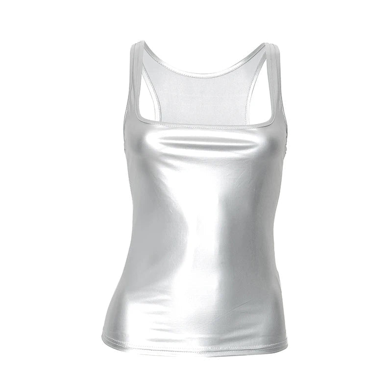 Solid Tank Top Women Edgy Clothes Y2k Accessories Sleeveless Ropa De Mujer Square Collar Camison Verano Korean Fashion Clothing - MAGUSTA BEAUTY