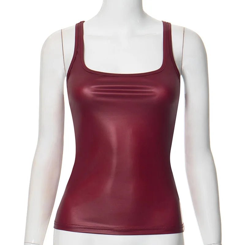 Solid Tank Top Women Edgy Clothes Y2k Accessories Sleeveless Ropa De Mujer Square Collar Camison Verano Korean Fashion Clothing - MAGUSTA BEAUTY