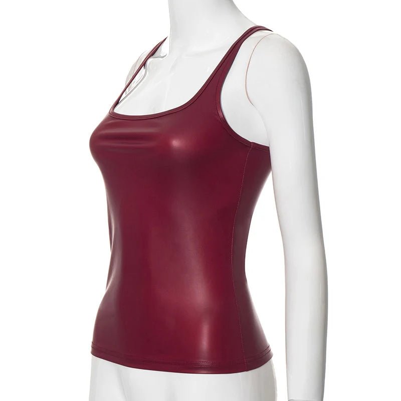 Solid Tank Top Women Edgy Clothes Y2k Accessories Sleeveless Ropa De Mujer Square Collar Camison Verano Korean Fashion Clothing - MAGUSTA BEAUTY