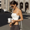 Spaghetti Strap Tank Top Sexy Backless Bandage Skinny Crop Tops 2023 Summer Elegant Lace Up Party Streetwear Women Camis - MAGUSTA BEAUTY