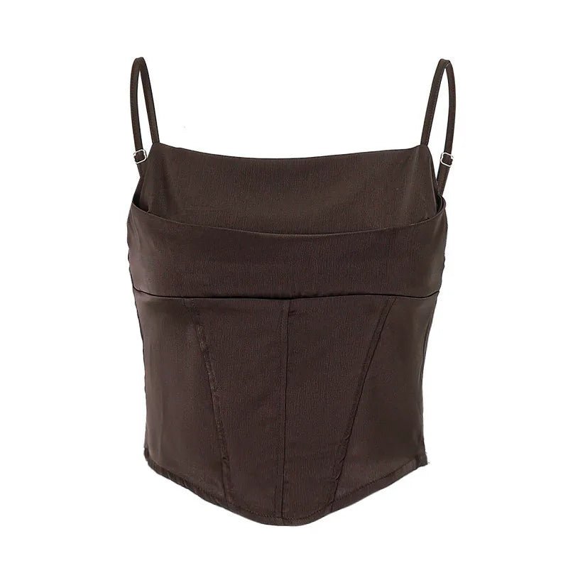 Spaghetti Strap Tank Top Sexy Backless Bandage Skinny Crop Tops 2023 Summer Elegant Lace Up Party Streetwear Women Camis - MAGUSTA BEAUTY