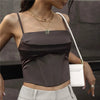 Spaghetti Strap Tank Top Sexy Backless Bandage Skinny Crop Tops 2023 Summer Elegant Lace Up Party Streetwear Women Camis - MAGUSTA BEAUTY