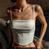 Spaghetti Strap Tank Top Sexy Backless Bandage Skinny Crop Tops 2023 Summer Elegant Lace Up Party Streetwear Women Camis - MAGUSTA BEAUTY