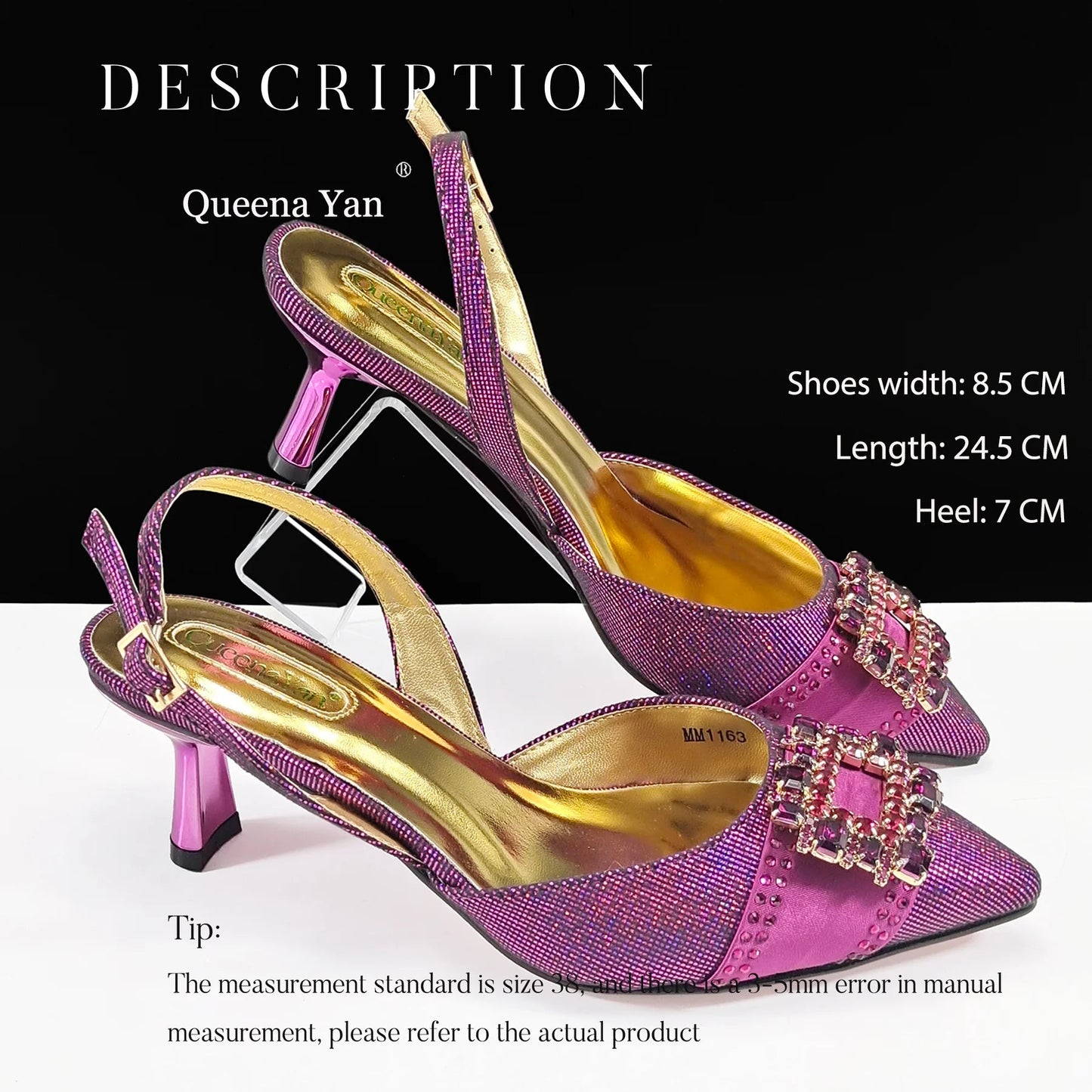 Spot Goods Italian Fashion Women Heels Elegant Color Block Design Brown Shoes And Bag Full Rhinestone Party Bag - MAGUSTA BEAUTY