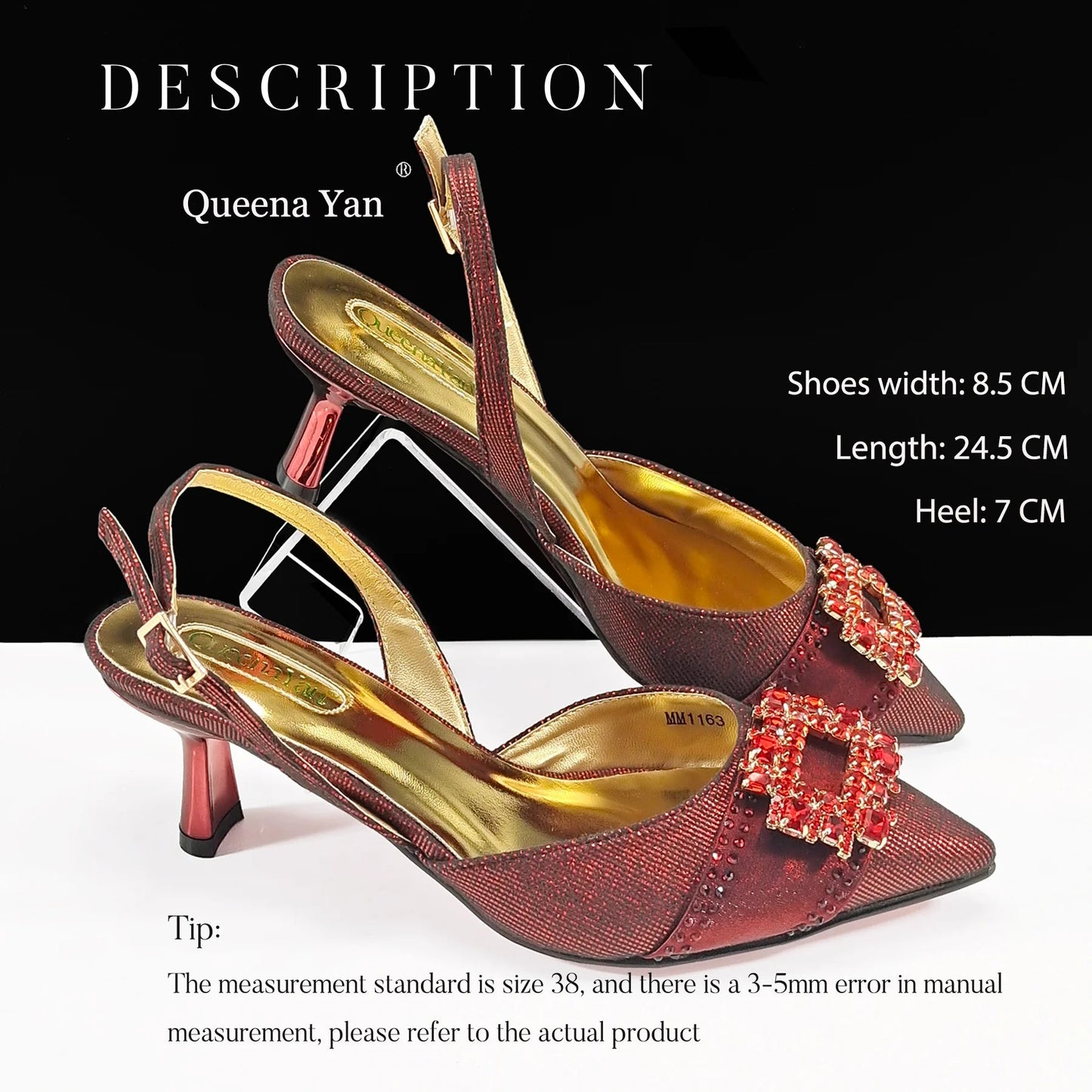 Spot Goods Italian Fashion Women Heels Elegant Color Block Design Brown Shoes And Bag Full Rhinestone Party Bag - MAGUSTA BEAUTY