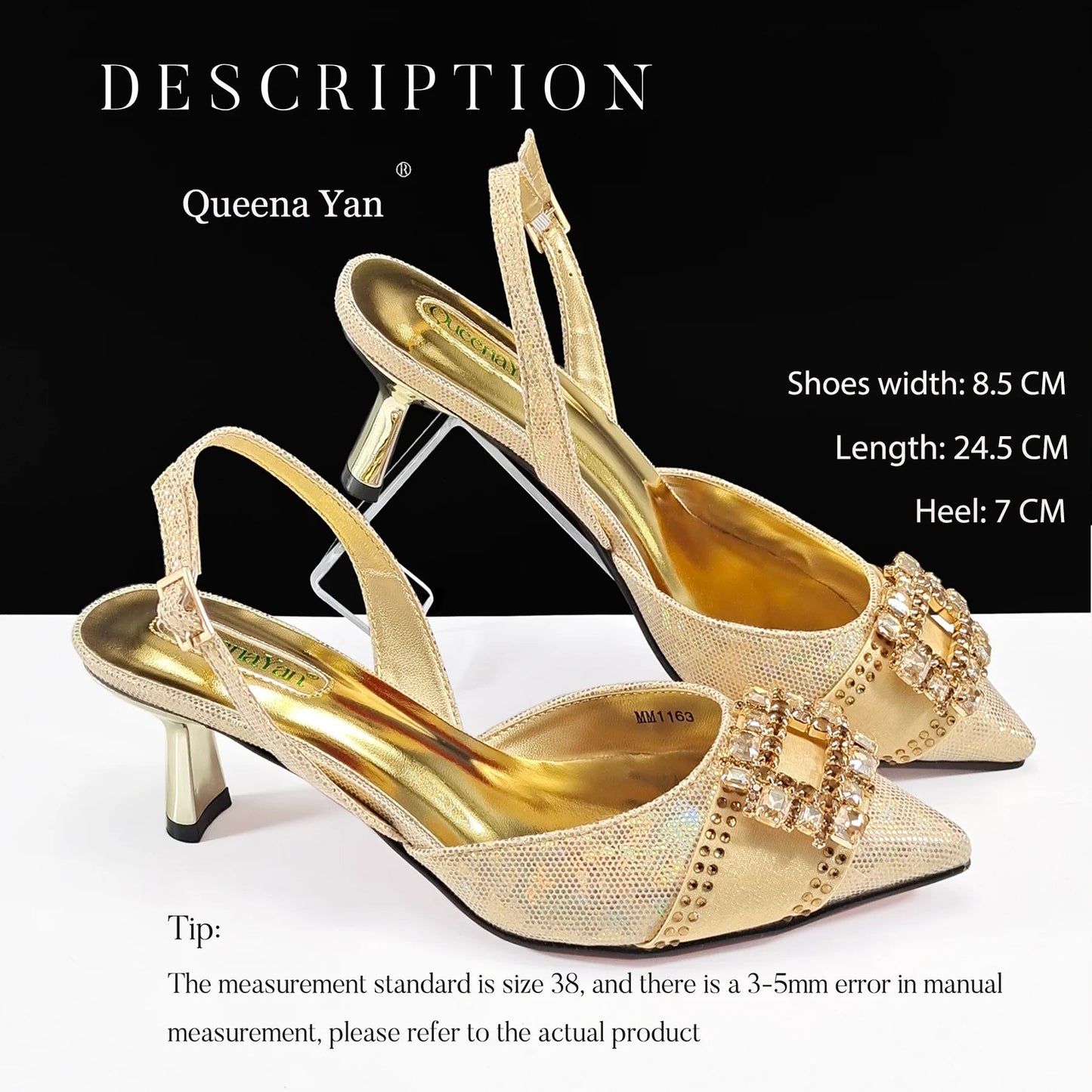 Spot Goods Italian Fashion Women Heels Elegant Color Block Design Brown Shoes And Bag Full Rhinestone Party Bag - MAGUSTA BEAUTY