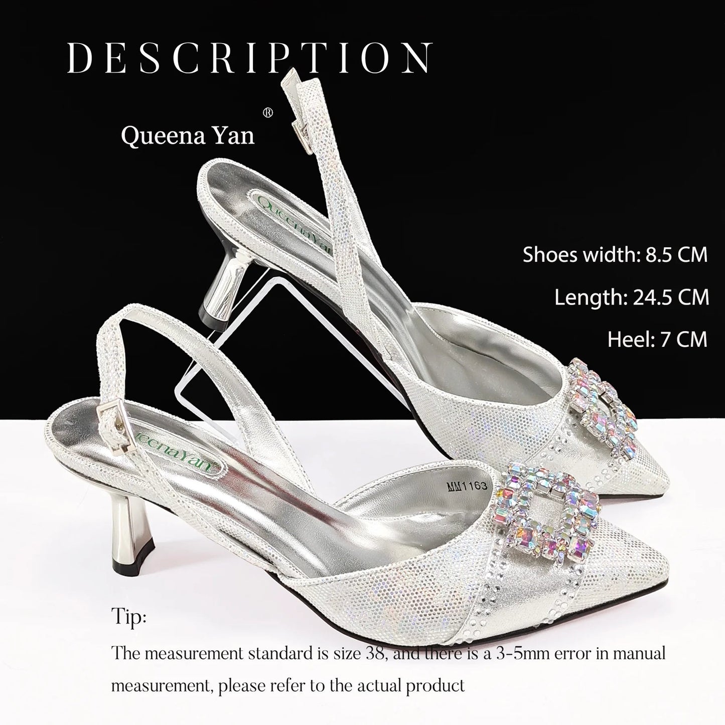 Spot Goods Italian Fashion Women Heels Elegant Color Block Design Brown Shoes And Bag Full Rhinestone Party Bag - MAGUSTA BEAUTY