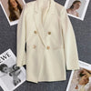 Spring Autumn High Quality Long Sleeve Female Blazer Double Button Jacket Ladies Business Work Wear Formal Coat Women Outerwea - MAGUSTA BEAUTY