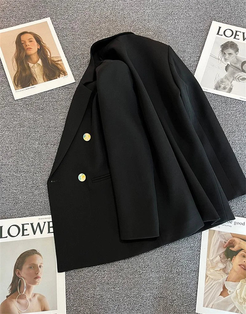 Spring Autumn High Quality Long Sleeve Female Blazer Double Button Jacket Ladies Business Work Wear Formal Coat Women Outerwea - MAGUSTA BEAUTY