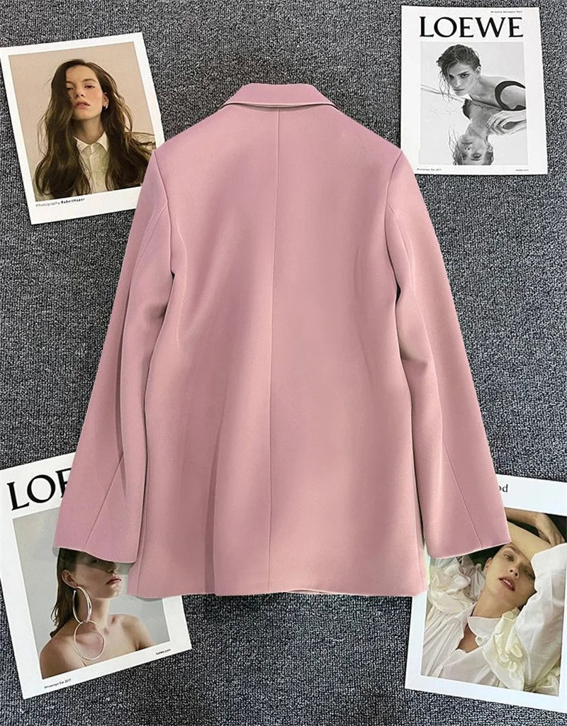 Spring Autumn High Quality Long Sleeve Female Blazer Double Button Jacket Ladies Business Work Wear Formal Coat Women Outerwea - MAGUSTA BEAUTY