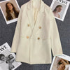 Spring Autumn High Quality Long Sleeve Female Blazer Double Button Jacket Ladies Business Work Wear Formal Coat Women Outerwea - MAGUSTA BEAUTY