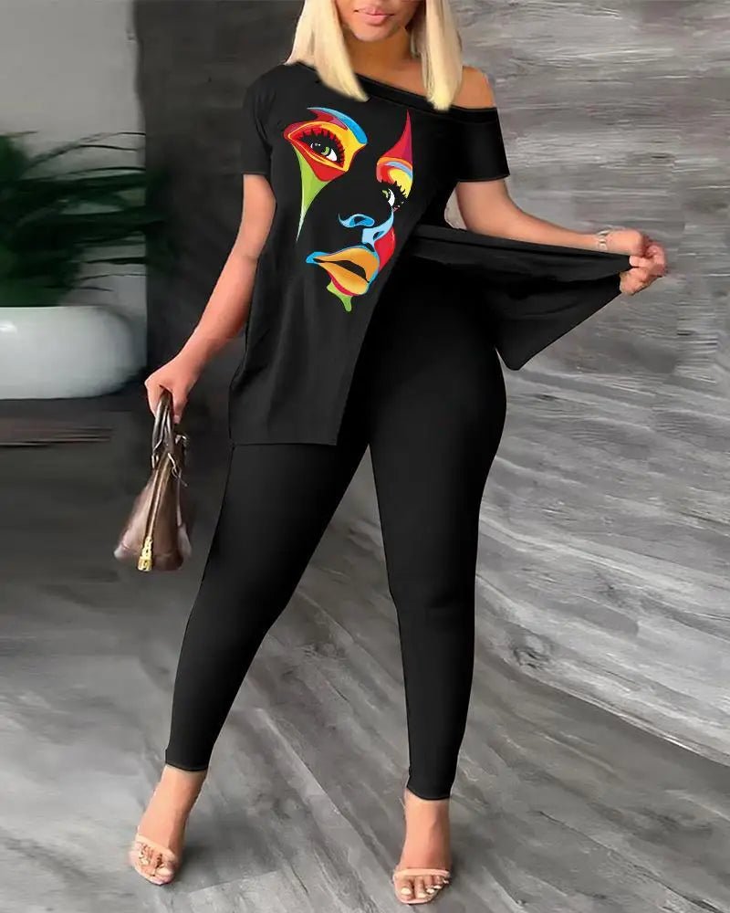 Spring Summer Printing Fashion New Suit 2 - piece set Women - MAGUSTA BEAUTY