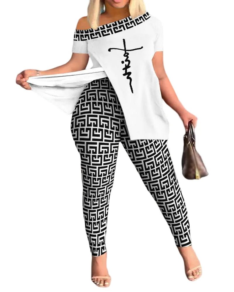 Spring Summer Printing Fashion New Suit 2 - piece set Women - MAGUSTA BEAUTY