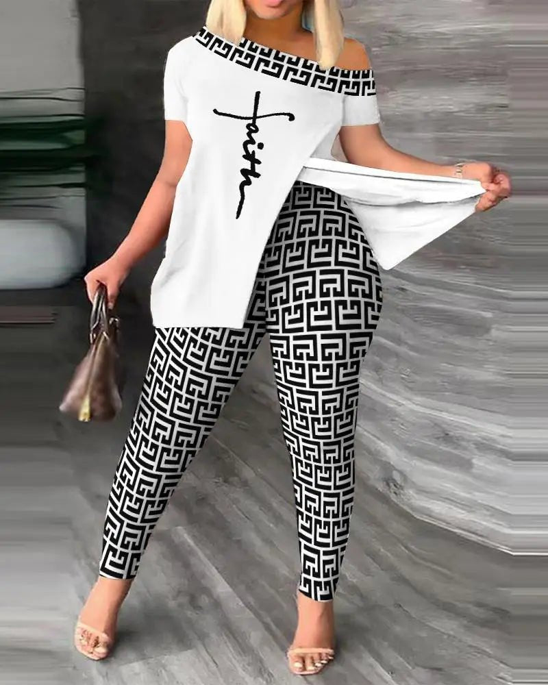 Spring Summer Printing Fashion New Suit 2 - piece set Women - MAGUSTA BEAUTY