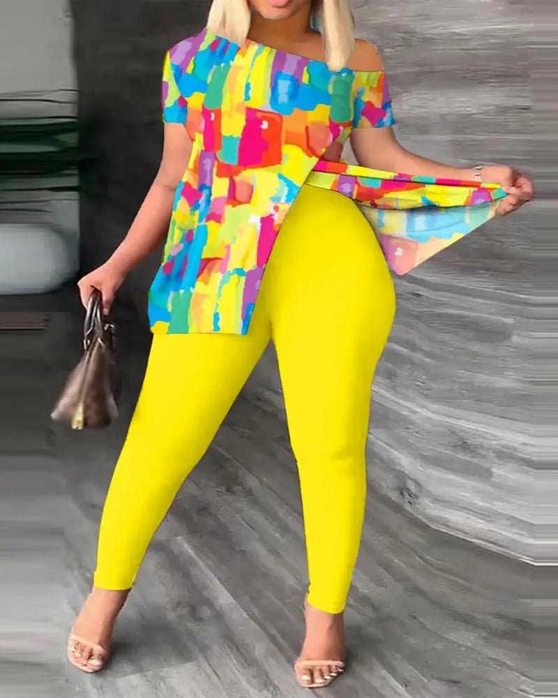 Spring Summer Printing Fashion New Suit 2 - piece set Women - MAGUSTA BEAUTY
