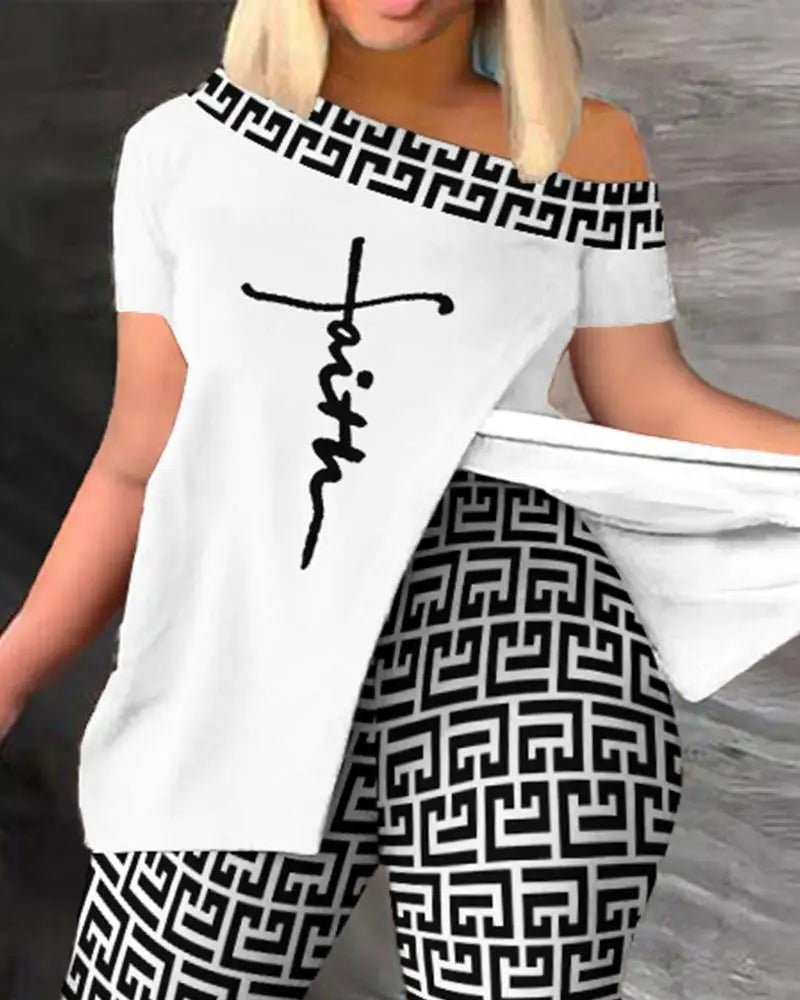 Spring Summer Printing Fashion New Suit 2 - piece set Women - MAGUSTA BEAUTY