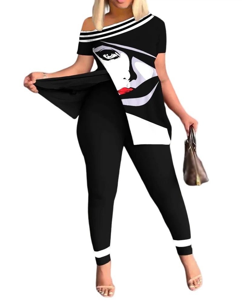 Spring Summer Printing Fashion New Suit 2 - piece set Women - MAGUSTA BEAUTY