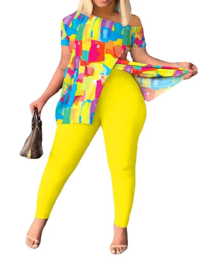 Spring Summer Printing Fashion New Suit 2 - piece set Women - MAGUSTA BEAUTY