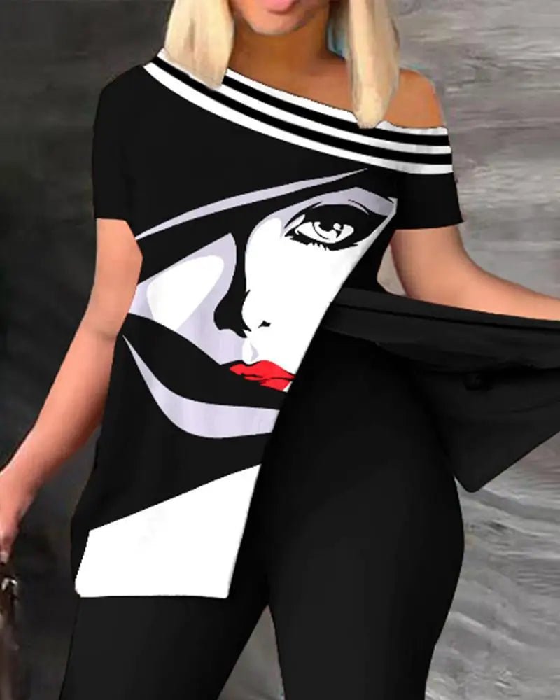 Spring Summer Printing Fashion New Suit 2 - piece set Women - MAGUSTA BEAUTY