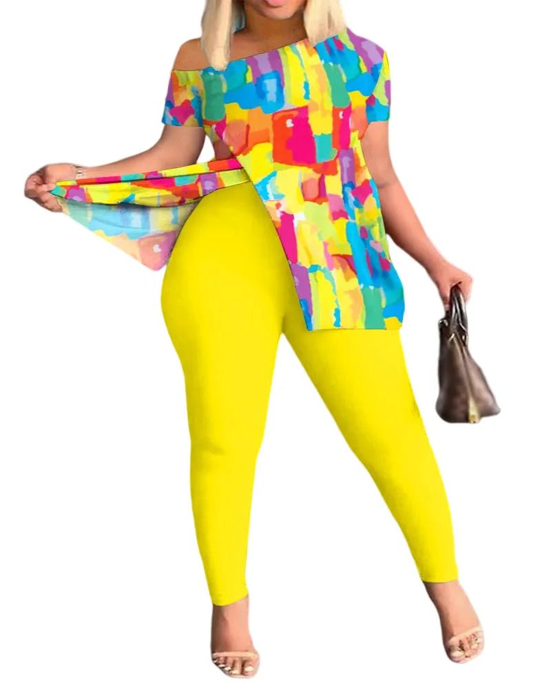 Spring Summer Printing Fashion New Suit 2 - piece set Women - MAGUSTA BEAUTY