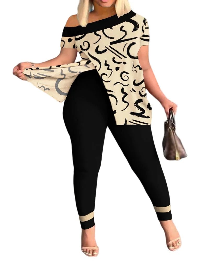 Spring Summer Printing Fashion New Suit 2 - piece set Women - MAGUSTA BEAUTY