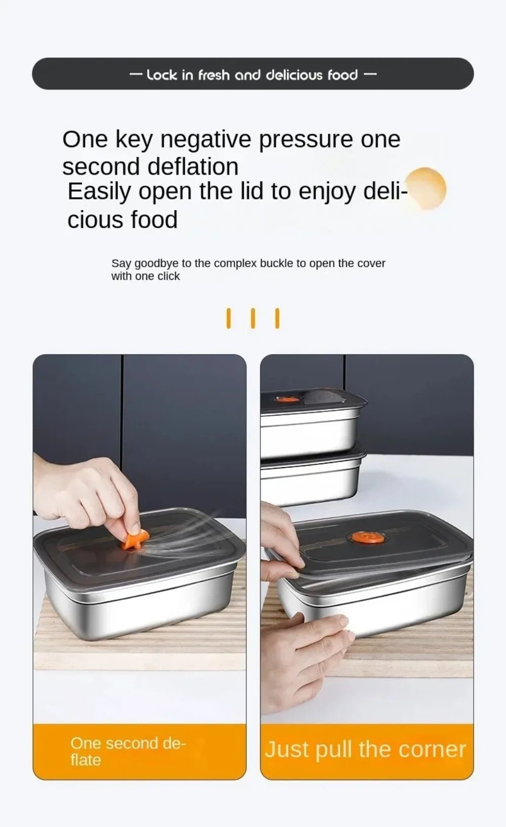 Stainless Steel Camping Lunch Box Sealed Leak-proof Bento Box Microwave Suitable Large Capacity Refrigerator Freezer Storage Box - MAGUSTA BEAUTY