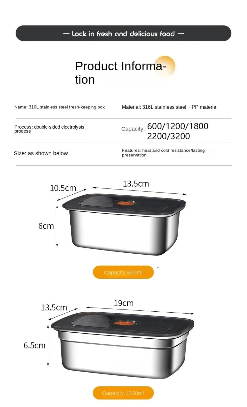 Stainless Steel Camping Lunch Box Sealed Leak-proof Bento Box Microwave Suitable Large Capacity Refrigerator Freezer Storage Box - MAGUSTA BEAUTY