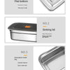 Stainless Steel Camping Lunch Box Sealed Leak-proof Bento Box Microwave Suitable Large Capacity Refrigerator Freezer Storage Box - MAGUSTA BEAUTY
