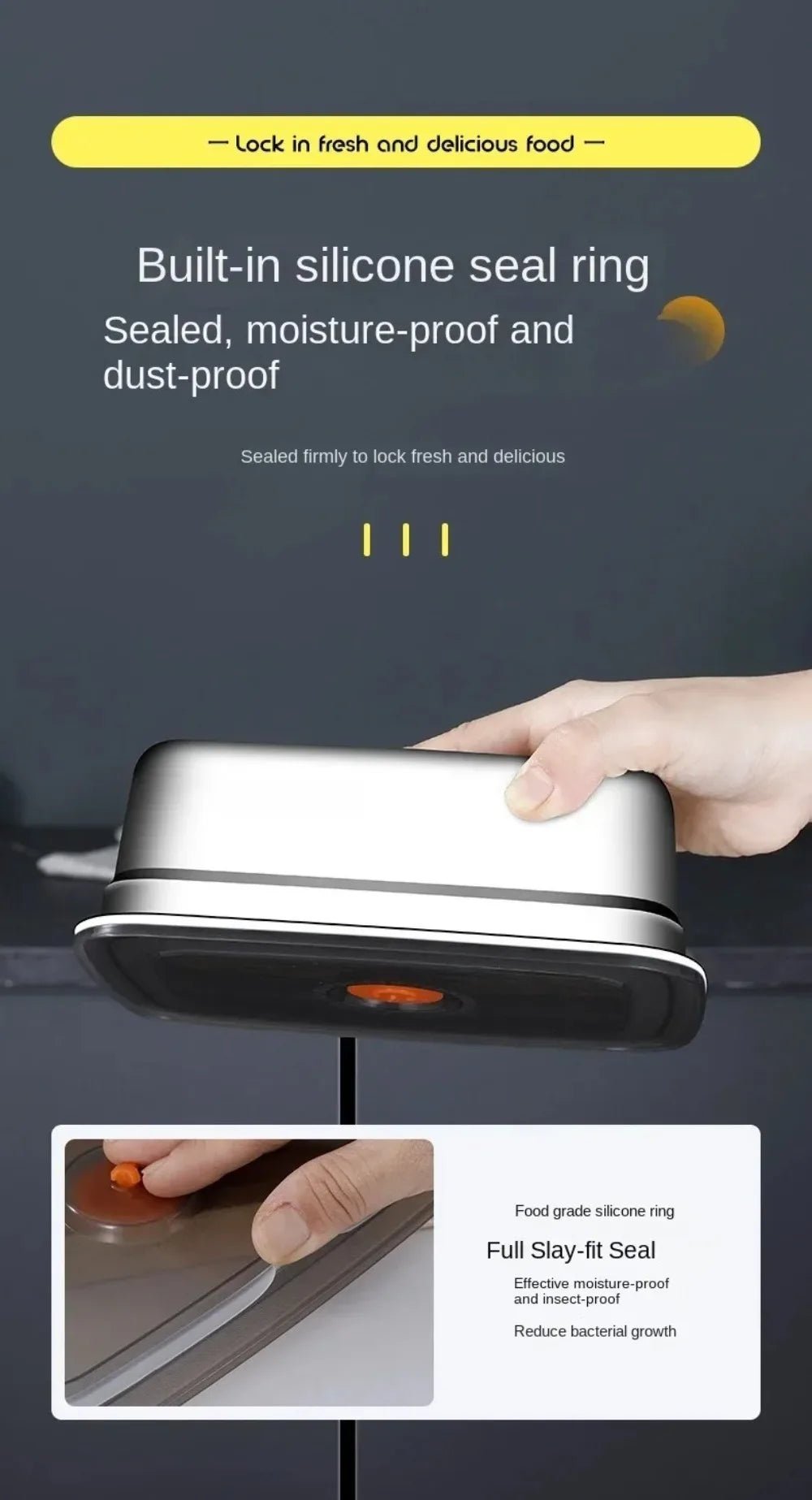Stainless Steel Camping Lunch Box Sealed Leak-proof Bento Box Microwave Suitable Large Capacity Refrigerator Freezer Storage Box - MAGUSTA BEAUTY