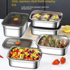 Stainless Steel Camping Lunch Box Sealed Leak-proof Bento Box Microwave Suitable Large Capacity Refrigerator Freezer Storage Box - MAGUSTA BEAUTY
