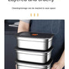 Stainless Steel Camping Lunch Box Sealed Leak-proof Bento Box Microwave Suitable Large Capacity Refrigerator Freezer Storage Box - MAGUSTA BEAUTY