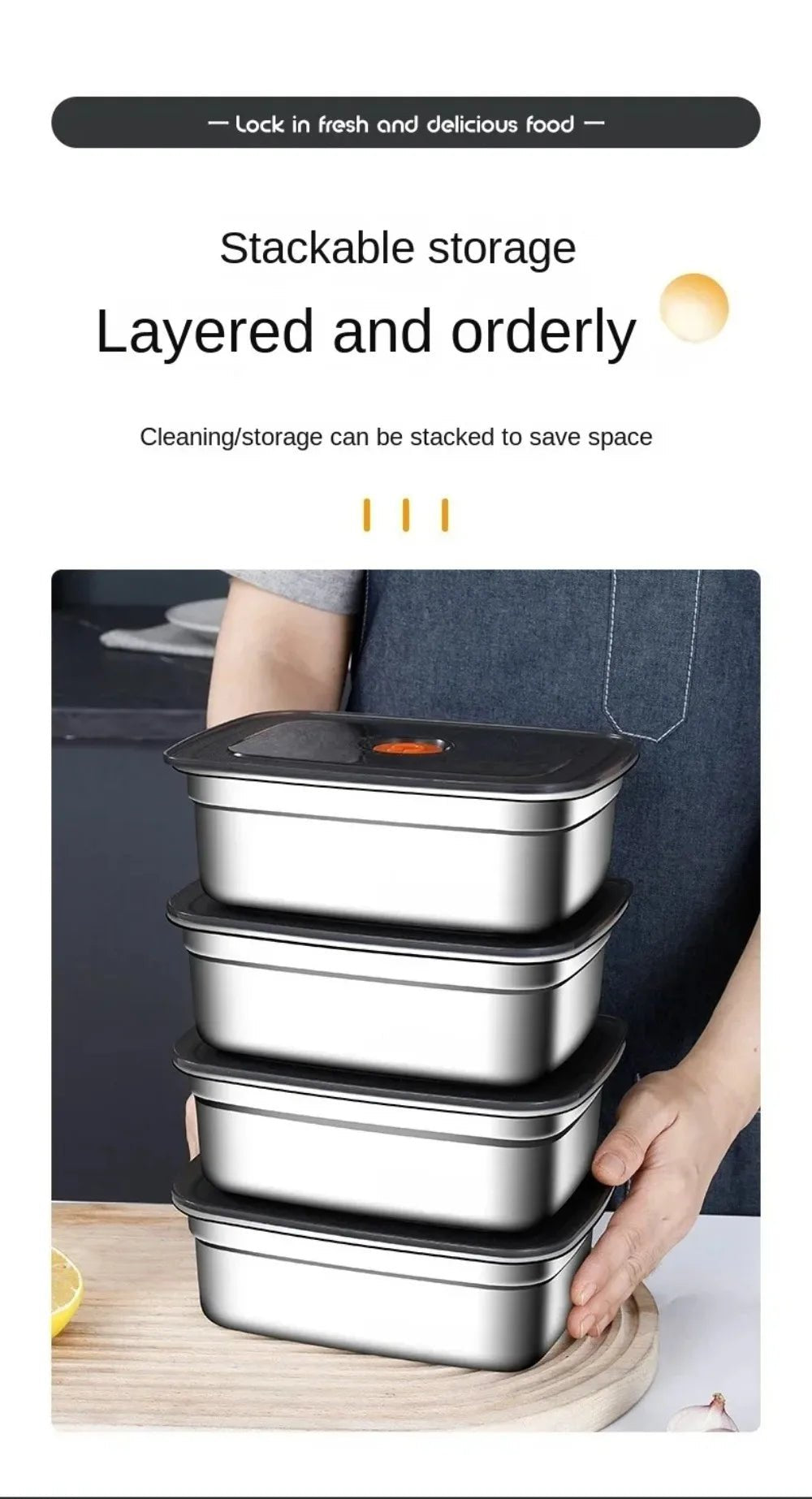 Stainless Steel Camping Lunch Box Sealed Leak-proof Bento Box Microwave Suitable Large Capacity Refrigerator Freezer Storage Box - MAGUSTA BEAUTY
