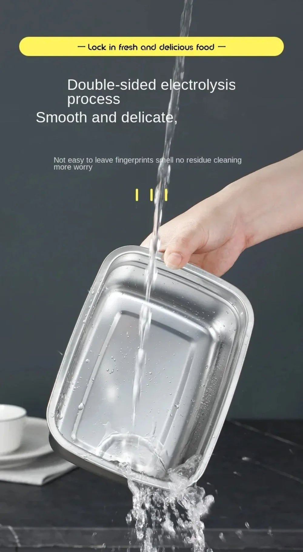 Stainless Steel Camping Lunch Box Sealed Leak-proof Bento Box Microwave Suitable Large Capacity Refrigerator Freezer Storage Box - MAGUSTA BEAUTY
