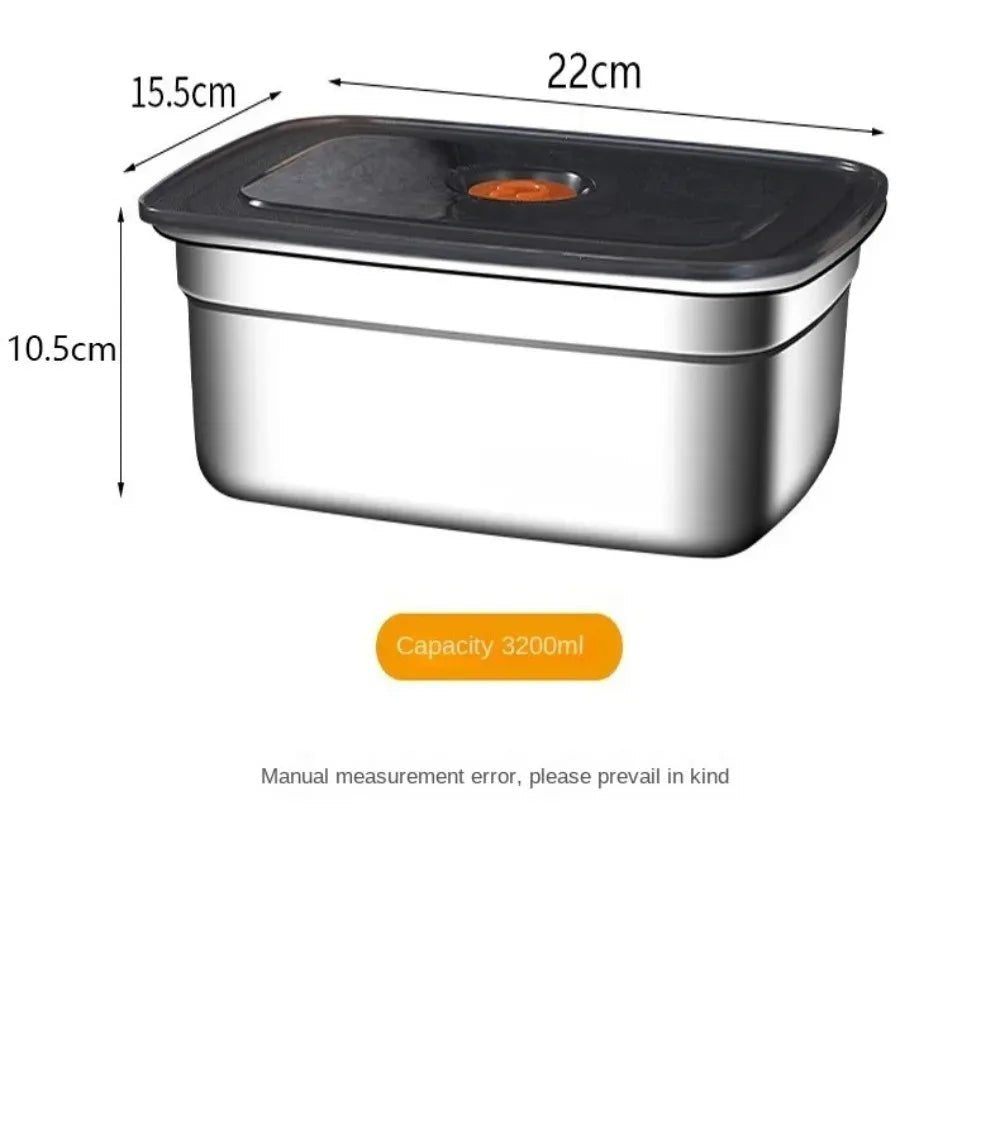 Stainless Steel Camping Lunch Box Sealed Leak-proof Bento Box Microwave Suitable Large Capacity Refrigerator Freezer Storage Box - MAGUSTA BEAUTY