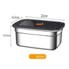Stainless Steel Camping Lunch Box Sealed Leak-proof Bento Box Microwave Suitable Large Capacity Refrigerator Freezer Storage Box - MAGUSTA BEAUTY
